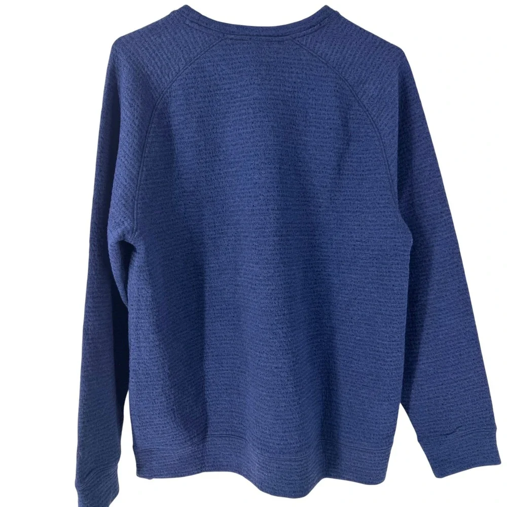 VRST Mens Recharge Lunar Crew Neck Sweatshirt Dark  Blue Textured UPF 50+ M NEW